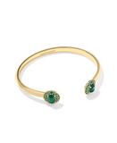 Kendra Scott Bella Gold Cuff Bracelet Green Crystal