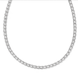 Kendra Scott Bella Silver Tennis Necklace White Crystal