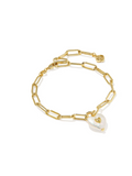 Kendra Scott Sasha Heart Gold Delicate Chain Bracelet