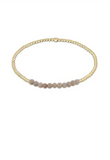 E Newton Gold Bliss 2mm Bead Bracelet Riverstone