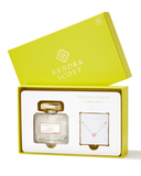 Kendra Scott Framed Ari Hearts + 75 ML Fragrance Gold Azalea Illusion + Ruby Musk