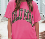 Lulu Mac Mossy Oak Tee Neon Pink