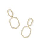 Kendra Scott Daphne Pave Gold Open Frame Earrings