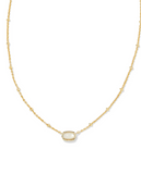 Kendra Scott Mini Elisa Gold Satellite Short Pendant Necklace Ivory Mother of Pearl