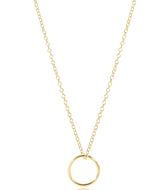 E Newton 16" necklace gold - halo gold charm