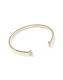 Kendra Scott Mini Elton Gold Cuff Bracelet Pink Lab Grown Opal