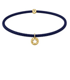 E Newton Classic Bracelet Navy Star Small Gold Disc
