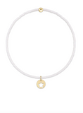 E Newton Classic Bracelet White Star Small Gold Disc