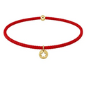 E Newton Classic Bracelet Red Star Small Gold Disc