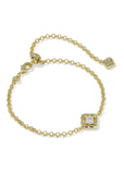 Kendra Scott Mallory Crystal Gold Delicate Chain Bracelet