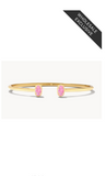 Kendra Scott Emilie Cuff Bracelet Gold Pink Iridescent Glitter Glass
