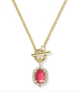 Kendra Scott Daphne Crystal Frame Gold Toggle Necklace (various)