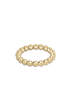 E Newton Classic Gold 3mm Bead Ring