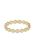E Newton Classic Gold 2.5mm Beaded Disc Ring