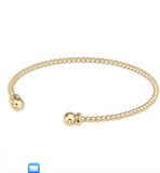 E Newton Classic Bead Cuff Bracelet Gold