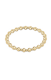E Newton Classic Gold Grateful Pattern Bead Bracelet (various sizes)