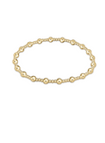 E Newton EXTENDS Classic Sincerity Pattern Bead Bracelet Gold (various sizes)