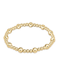 E Newton EXTENDS Classic Sincerity Pattern Bead Bracelet Gold (various sizes)