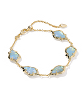 Kendra Scott Adriana Scallop Frame Gold Delicate Chain Bracelet (various)