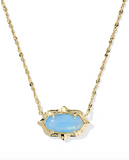 Kendra Scott Elisa Scallop Frame Gold Short Pendant Necklace (various)