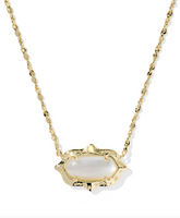 Kendra Scott Elisa Scallop Frame Gold Short Pendant Necklace (various)