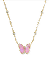 Kendra Scott Cailey Butterfly Gold Short Pendant Necklace (various)