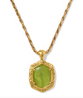 Kendra Scott Tiger Striped Daphne Vintage Gold Small Long Pendant Necklace (various)