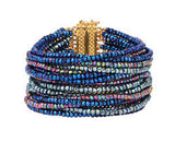 BuDhaGirl Angelina 18 Strand Bracelet Marine
