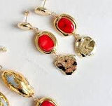 Easton Elle Red Coral Earrings