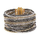 BuDhaGirl Angelina 18 Strand Bracelet Graphite