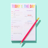 Daily Planner Notepad - "Today Is the Day" - 100 Sheets