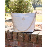 Caroline Hill Brielle Bucket Bag Champagne