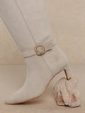 Diva Delicate Buckle Boot Beige