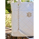 Caroline Hill Kinzley Tote Cream Quilted LD
