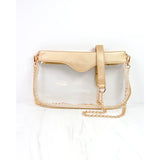 Caroline Hill Madi Clear Crossbody Gold