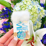 Taylor Shaye Shimmer Mrs Bridal Earrings -puff