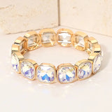 Square Cut Gem Bracelet