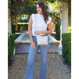 Caroline Hill Brielle Bucket Bag Champagne