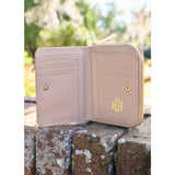 Caroline Hill Nadine Zippered Wallet Tan