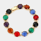 Round Stone Link Bracelet