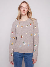 Charlie B Embroidery Detail Sweater Brown