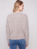 Charlie B Embroidery Detail Sweater Brown