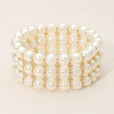 Wide Stretch Pearl Bracelet