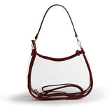 Sara Clear Purse Maroon