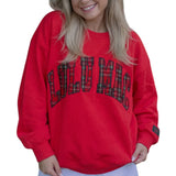 Lulu Mac Red Plaid Sweatshirt