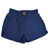 Navy Lulu Mac Solid Shorts