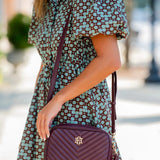 Greer Crossbody Burgundy Quilted