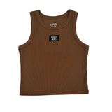 Brown Lulu Mac Solid Tank Tops