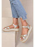 Wedge Espadrilles Gold