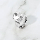 Oval Cut Stone Adjustable Ring